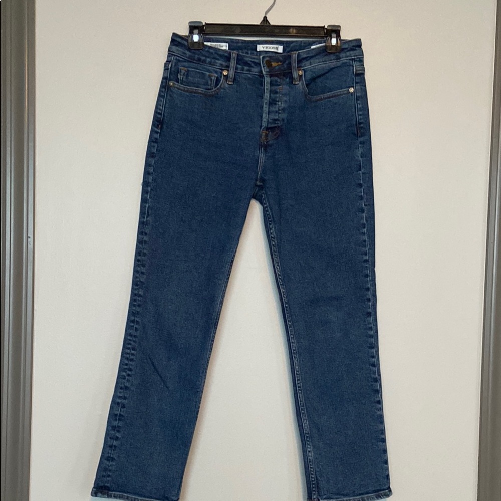 Vigoss Women's Straight Leg Jeans - Dark Blue